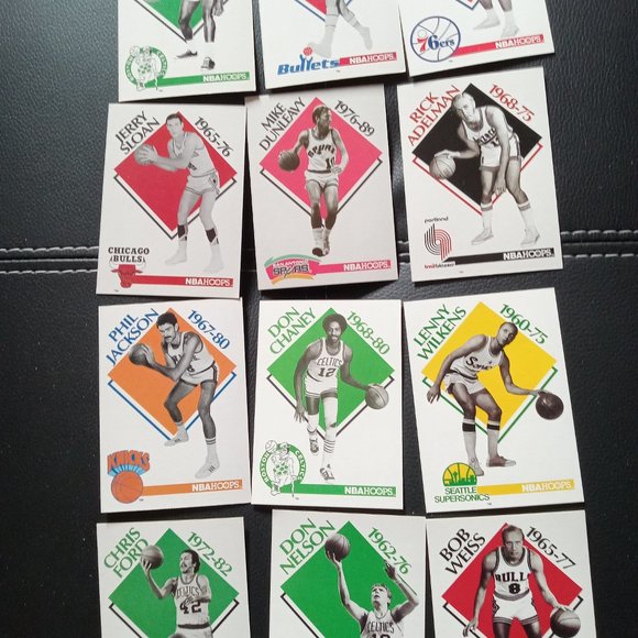 1990 NBA Hoops Former Players/Coaches 12 card Set - Picture 1 of 3